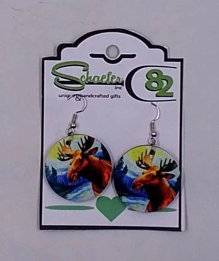 moose earrings Round The Mountain Gift Shop