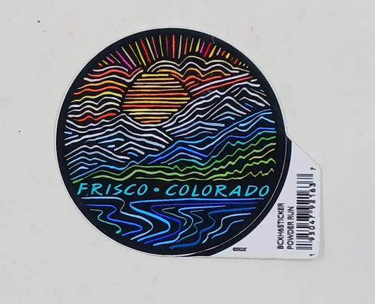 Mountains On The Lake Sticker Round The Mountain Gift Shop