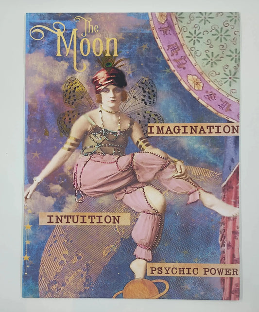 The Moon Tarot Card Canvas Art Round The Mountain Gift Shop