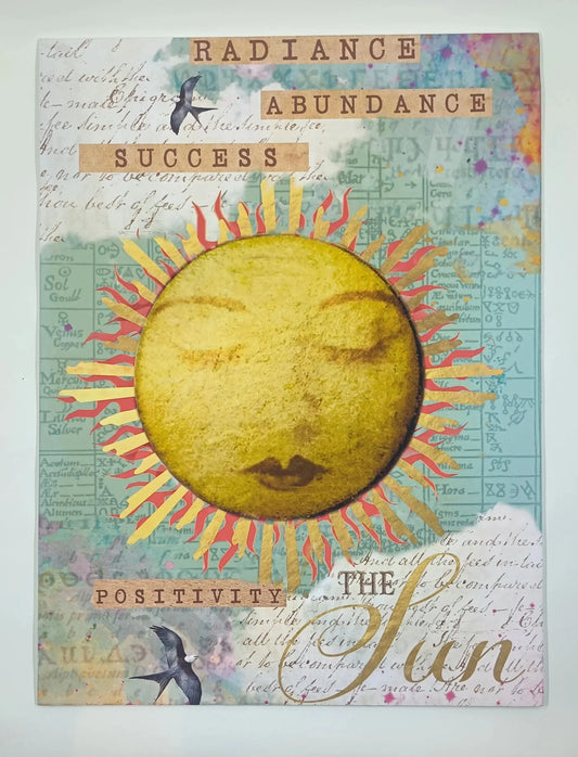 Sun Tarot Card Art Round The Mountain Gift Shop