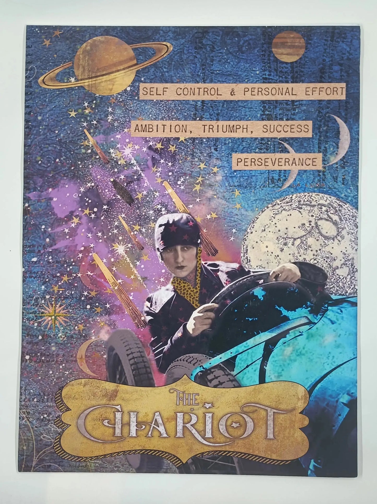 The chariot tarot card canvas wall art Round The Mountain Gift Shop