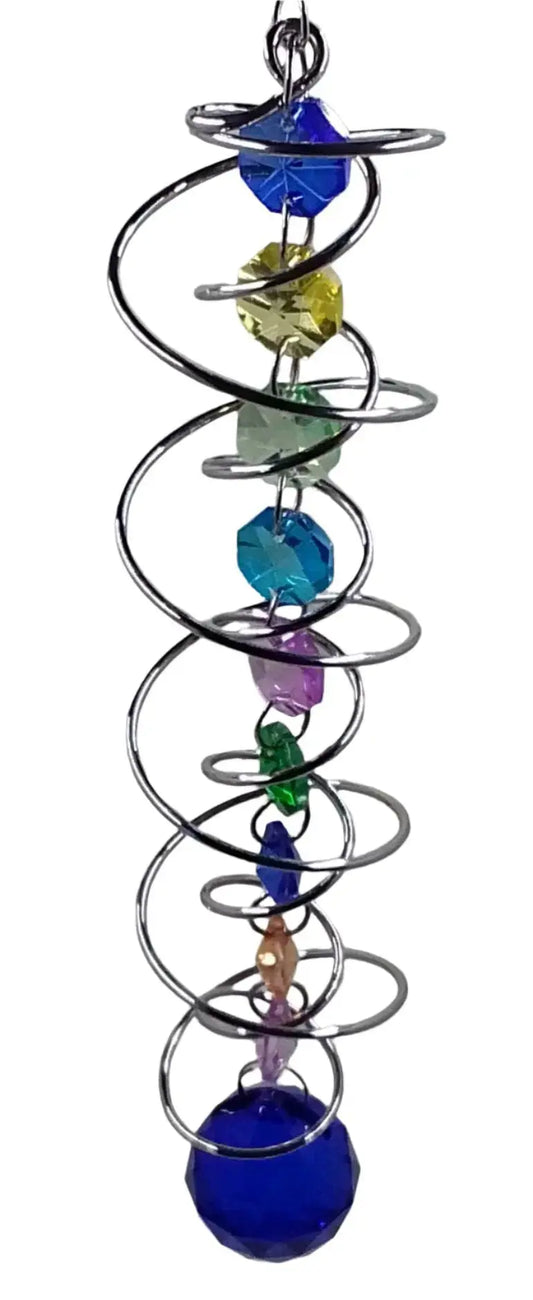 wind spinner with vibrant stones Round The Mountain Gift Shop